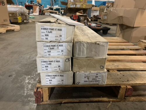 Lot of (7) Boxes of 41zero42 PAINT-IT Rose Wood Grain Tile, 6pc/box - Damage Possible d/t Shipping & Storage - Lot 424