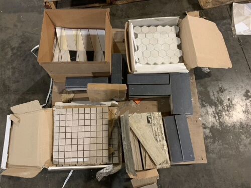 Large Lot of Tiles - Diferrent Patterns & Sizes - Damage Possible d/t Shipping & Storage - Lot 444