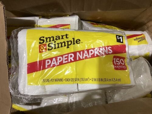 Case of Smart & Simple Paper Napkins - Lot 727