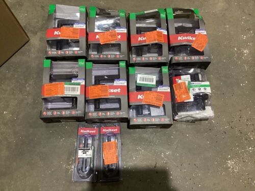 Lot of Matching Black Door Handles & Deadbolts  - Lot 746