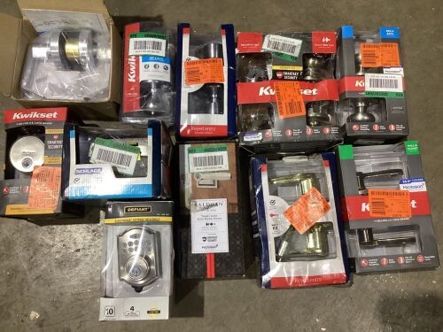 Lot of Mixed Condition Door Handles & Deadbolts  - Lot 981