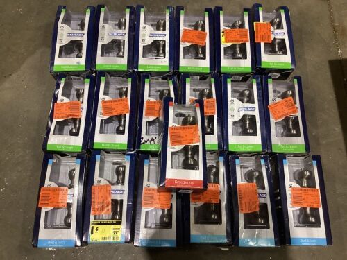 Lot of (19) Schlage Siena Satin Nickel Door Knobs - Different Styles - Lot 252