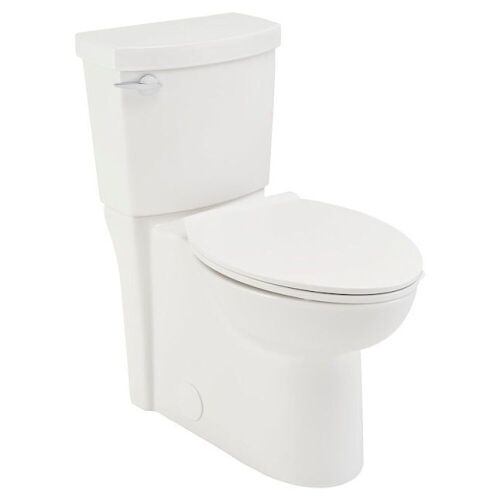 American Standard Clean White Elongated Chair Height 2-piece WaterSense Toilet 12-in Rough-In  - Lot 316