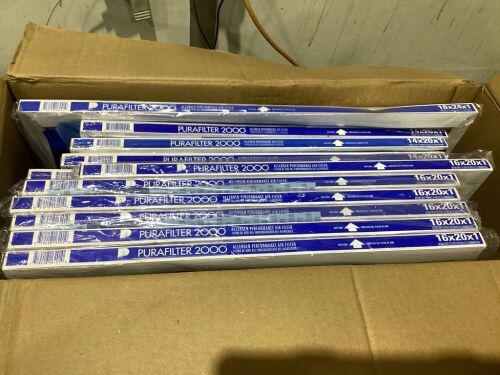 Case of Purafilter 2000 Performance Air Filters, Multiple Sizes  - Lot 883