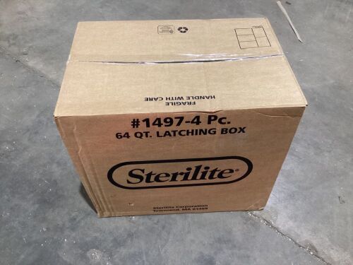 Case of (4) Sterilite 64qt Latching Storage Tote  - Lot 263