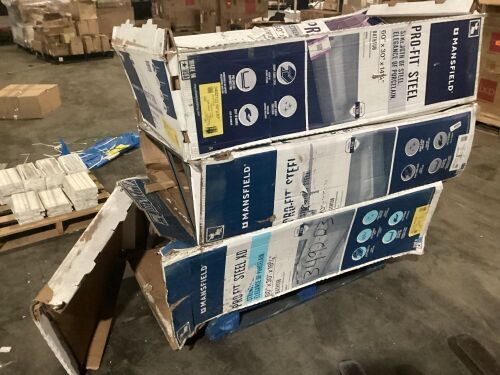 Lot of (3) Mansfield Pro-Fit Steel Tubs - Uninspected  - Lot 406