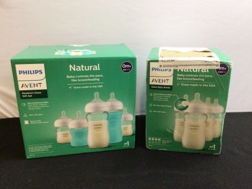 Misc Philips Avent Natural Baby Bottle Sets, 0m+ & 1m+ - Lot 77