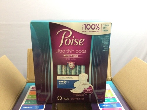 3 Boxes of 30 Poise Ultra Thin Pads - Lot 126