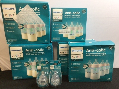 Bundle of Misc Philips Avent Anti-colic Baby Bottles - Lot 182