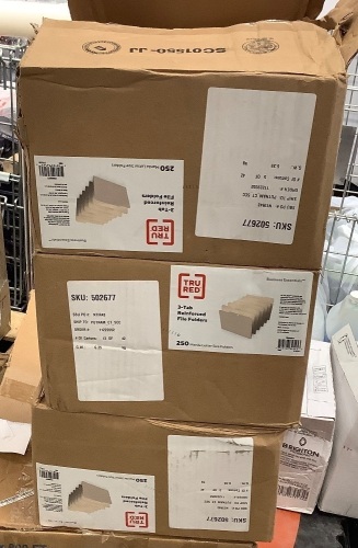 Lot of (3) Boxes 3 Tab Reinforced File Folders - Lot 237