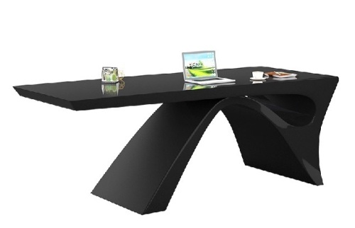 Modern Rectangular Office Desk with Pedestal Base - Lot 245