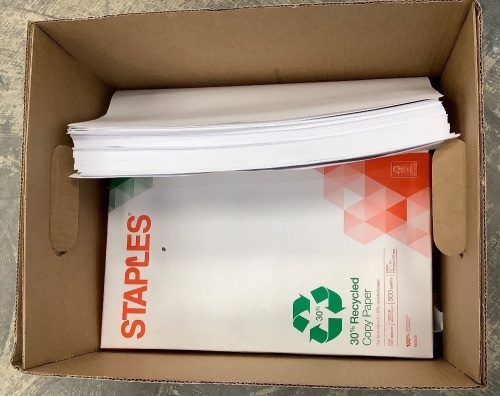 3 Reams of Paper & 1 Box of Folders - Lot 338