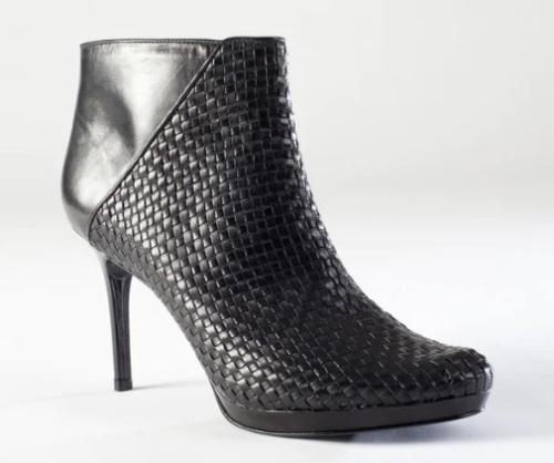 Zofie Beatriz Platform Bootie - Woven Black Leather, 12 - Lot 343