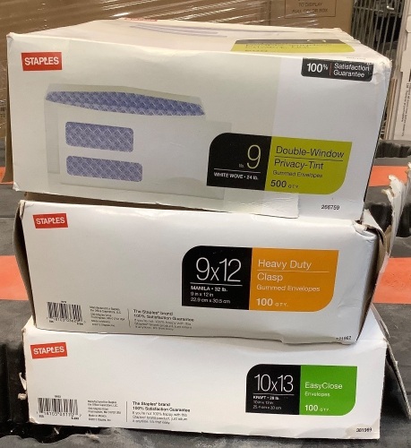 Lot of (3) Boxes of Misc Envelopes - Lot 353