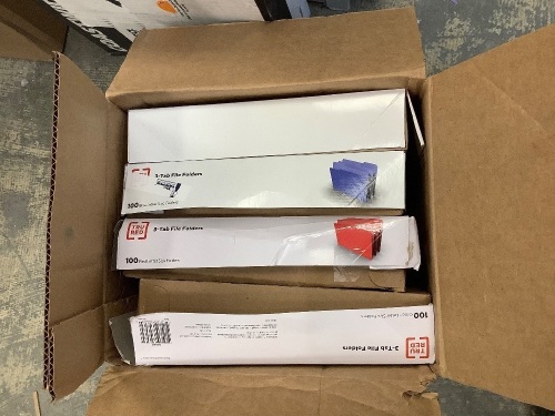4 Boxes of 3 Tab File Folders, 100ct each - Lot 380