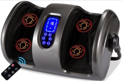 Reflexology Shiatsu Foot Massager w/ High-Intensity Rollers, Remote Control - Lot 553