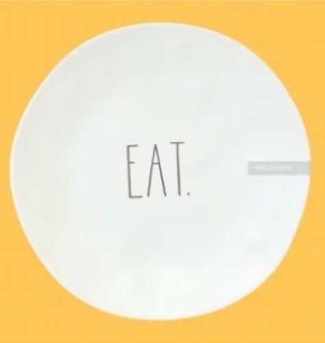 Rae Dunn Set of 4 Melamine "EAT" Dinner Plates - Lot 27