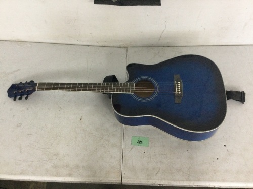 Blue Acoustic Guitar - Lot 106