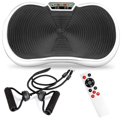 Vibration Plate Exercise Machine Full Body Fitness Platform w/ Bands - Lot 163