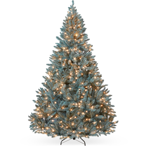 Pre-Lit Blue Spruce Christmas Tree w/ Foldable Base - Lot 192