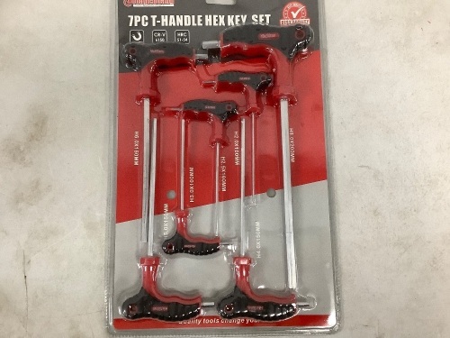 Longchuang 7pc T-Handle Hex Key Set - Lot 198