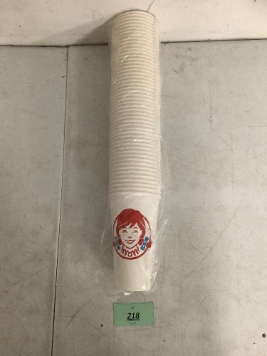 Box of Wendy's 32oz Cups (600 pcs) - Lot 218
