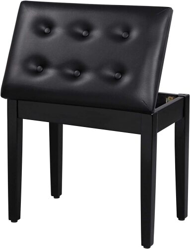 SONGMICS Piano Bench with Padded Cushion and Storage - Lot 297