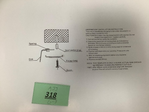 Undermount Sink - Lot 318