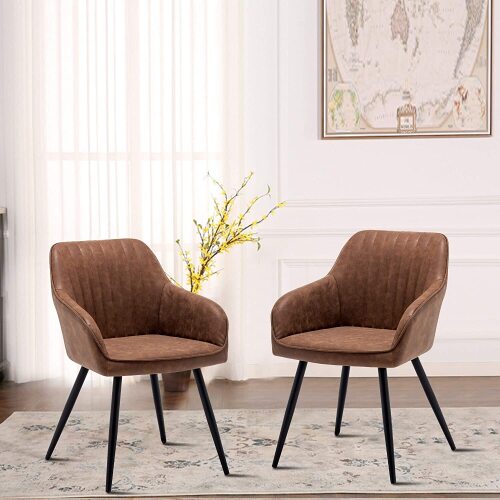 annjoe Faux Leather Accent Chair (Set of 2) - Lot 336