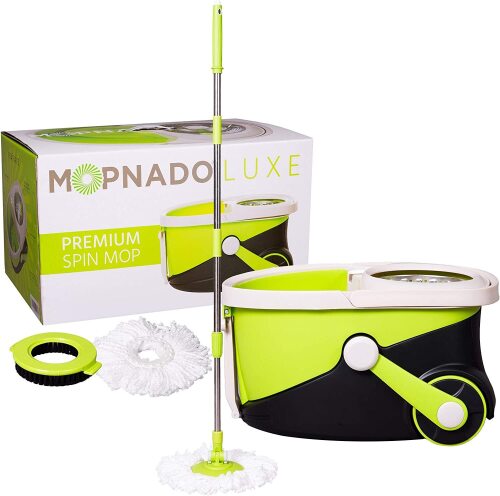 MOPNADO – Deluxe Stainless Steel Rolling Spin Mop System - Lot 341
