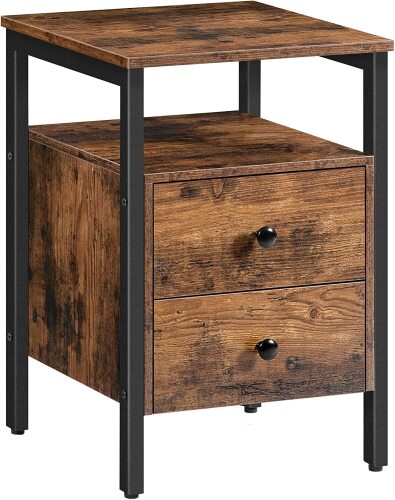 HOOBRO Nightstand, Bedside Table with 2 Drawers - Lot 310