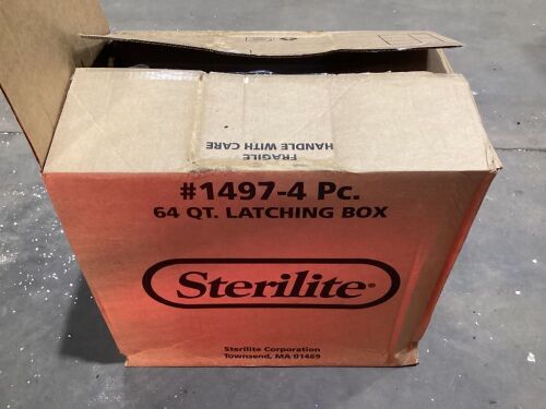 Case of (4) Sterilite 64 qt Latching Storage Box - Lot 586