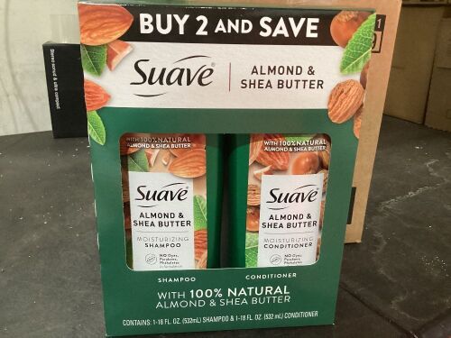 Case of Suave Almond and Shea Butter Moisturizing Shampoo and Conditioner for Dry Hair - Lot 596