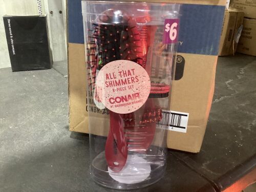 Case of (4) Conair All That Shimmers Cushion Brush & Comb Set - Lot 948