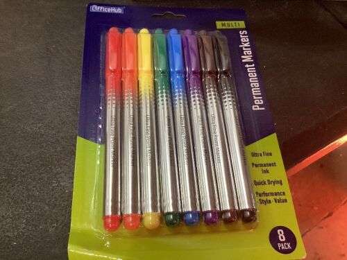 Case of (5) OfficeHub 8 Pack Permanent Markers  - Lot 958