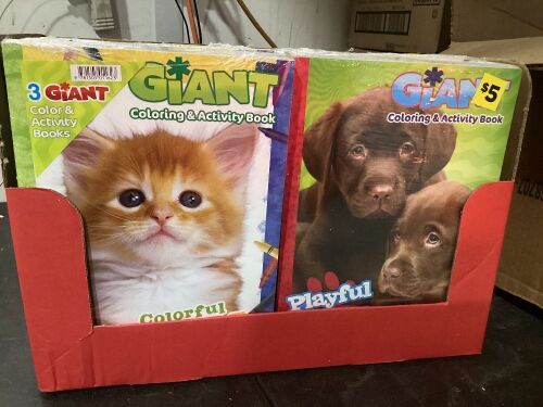 Case of (12) Giant Coloring & Activity Books, 3 pk - Lot 885
