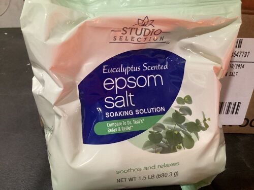 Case of (6) Eucalyptus Scented Epsom Salt Soaking Solution, 1.5lb - Lot 571