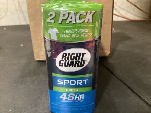 Case of (6) Right Guard Sport Antiperspirant Deodorant Invisible Solid Stick Fresh 2 pk - Lot 846