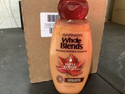 Case of (6) Garnier Whole Blends Intensely Restoring Shampoo, Maple Remedy  - Lot 856