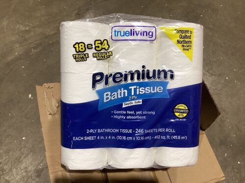 Case of (2) Premium Bath Tissue, 18 Rolls  - Lot 532