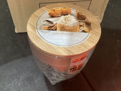 Case of (4) Perfect Harvest Pumpkin Spice Latte Scented Candle  - Lot 680