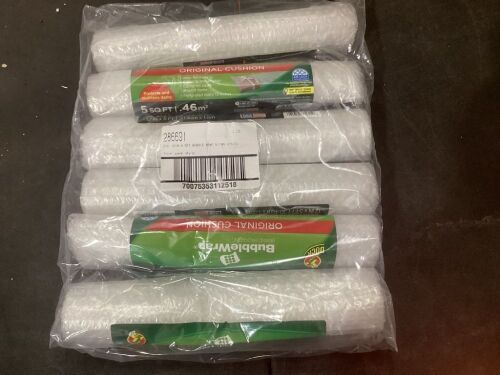 Lot of (6) Duck Bubble Wrap Original Cushion Roll - Lot 949