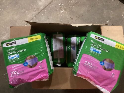 Case of (6) Dri-Fit Underwear for Women 2XL, 12 ct  - Lot 714