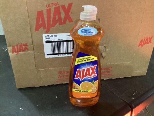 Case of (20) Ajax Ultra Triple Action Dish Liquid, 14 oz  - Lot 237
