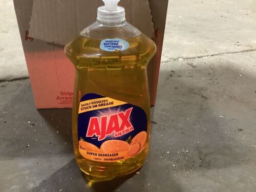 Case of (6) Ajax Ultra Super Degreaser Dish Liquid - Dirty Packaging - Lot 451