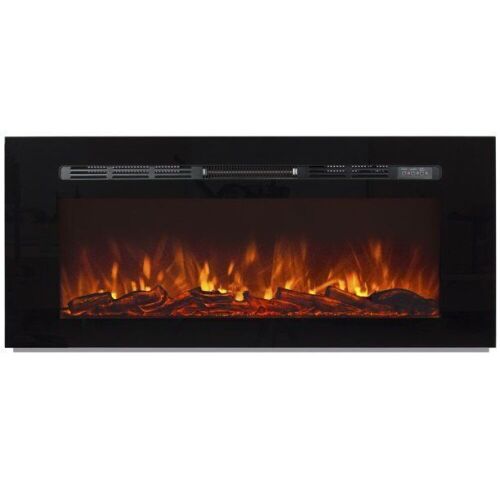 1500W 50in Heat Adjustable In-Wall Recessed Electric Fireplace Heater w/ Remote Control - Lot 130
