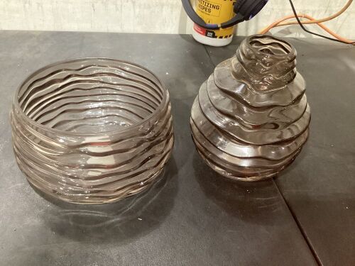 Lot of (2) Glass Vases  - Lot 203