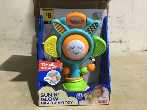 Case of (2) Sun N' Glow High Chair Toys  - Lot 498