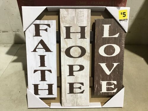Case of (6) Faith Hope Love Wall Plaque - Lot 898
