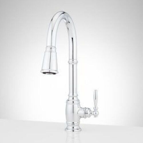 Signature Hardware Pull Down Kitchen Faucet in Chrome - Lot 127